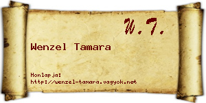 Wenzel Tamara névjegykártya